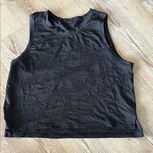 Lululemon Athletica Black Sleeveless Crop Muscle Tee